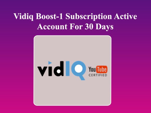 Vidiq Boost-1 Subscription Active Account For 30 Days