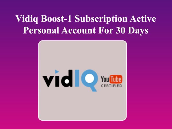 Vidiq Boost-1 Subscription Active Personal Account For 30 Days